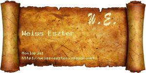 Weiss Eszter névjegykártya